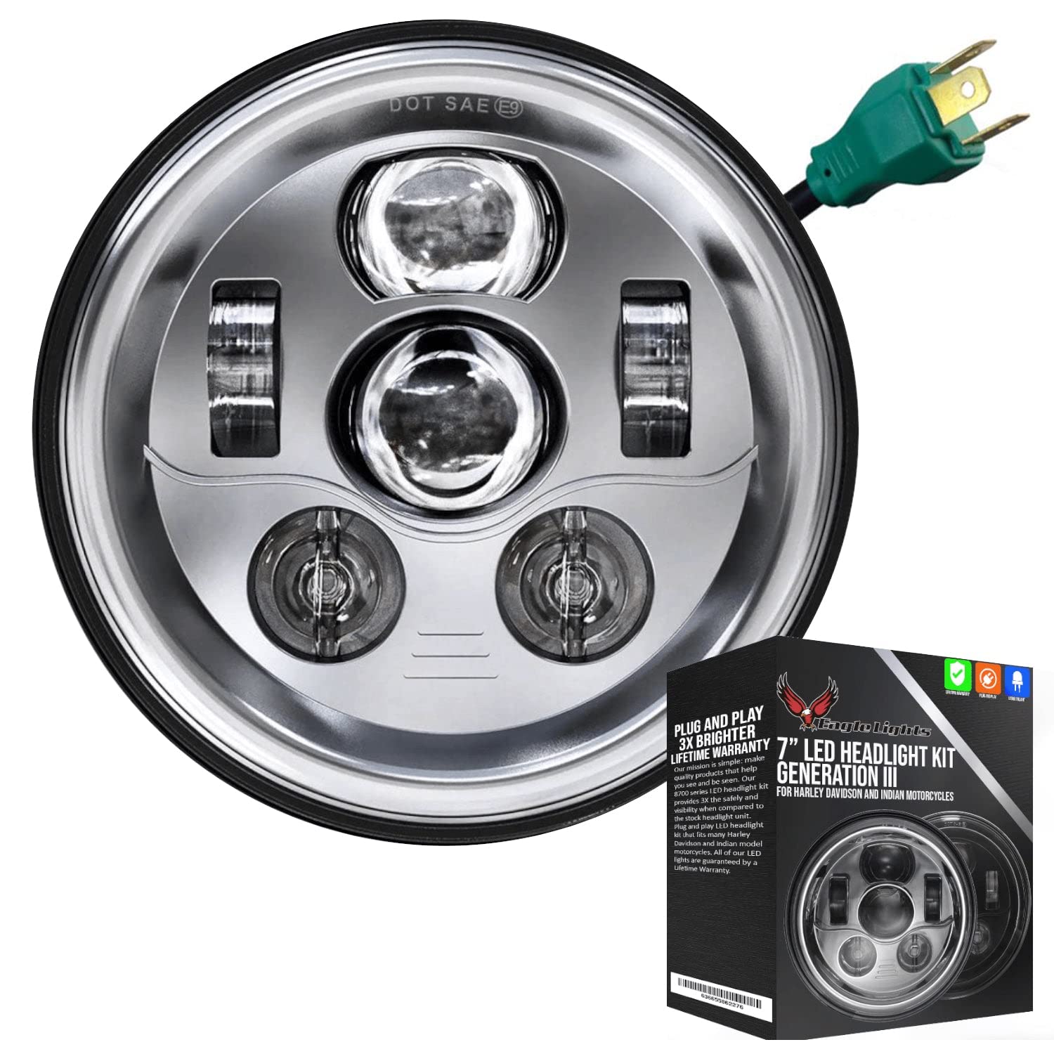 HL 7102Ｌ+FS－ＳＶ　AGS18 Amazon.com: Eagle Lights 7 inch Round LED Generation III